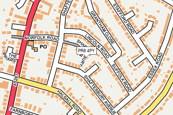 PR8 4PY map - OS OpenMap – Local (Ordnance Survey)