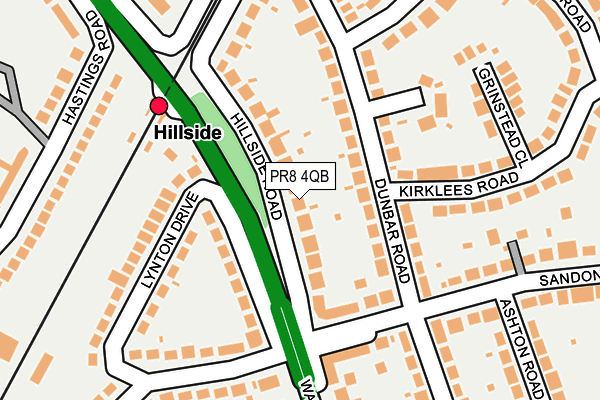 PR8 4QB map - OS OpenMap – Local (Ordnance Survey)