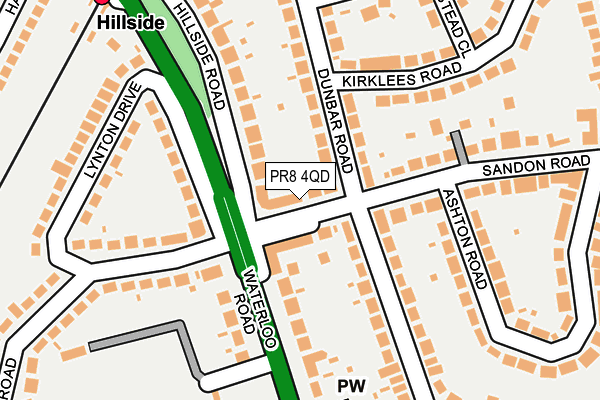 PR8 4QD map - OS OpenMap – Local (Ordnance Survey)