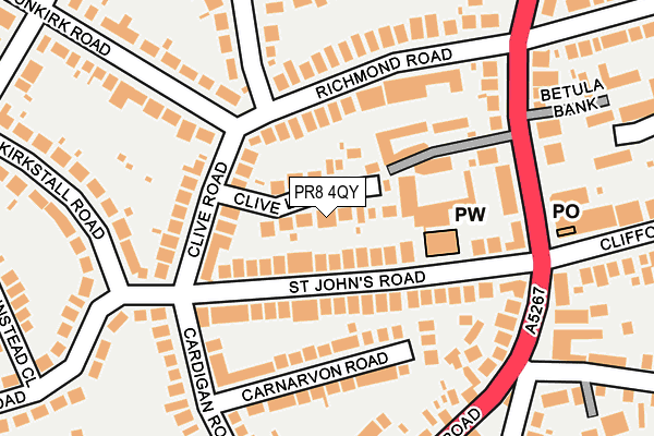 PR8 4QY map - OS OpenMap – Local (Ordnance Survey)