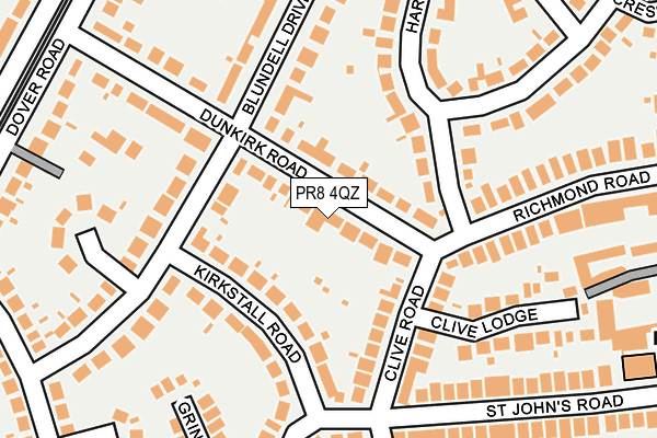 PR8 4QZ map - OS OpenMap – Local (Ordnance Survey)