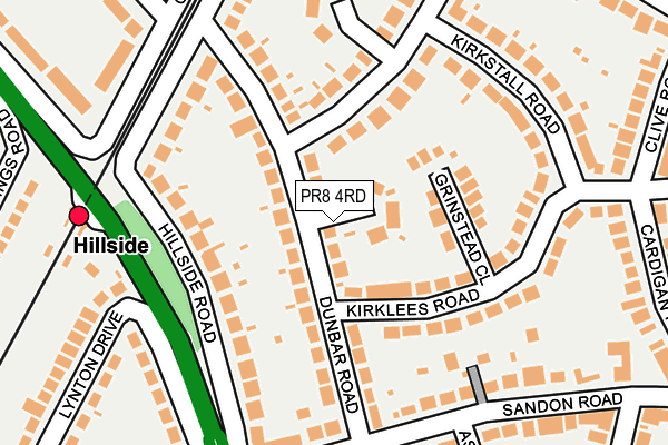 PR8 4RD map - OS OpenMap – Local (Ordnance Survey)