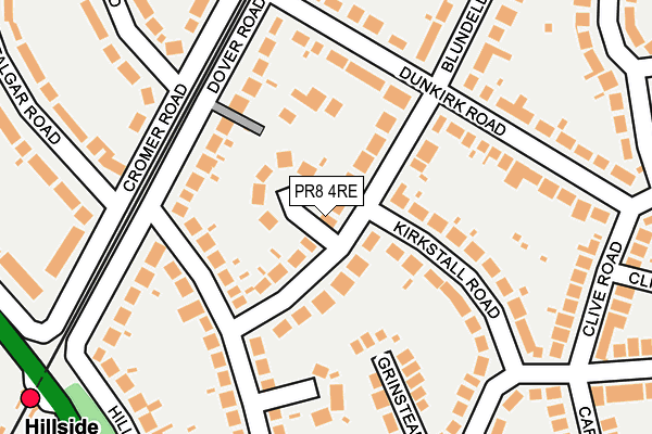 PR8 4RE map - OS OpenMap – Local (Ordnance Survey)