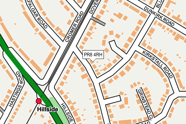 PR8 4RH map - OS OpenMap – Local (Ordnance Survey)