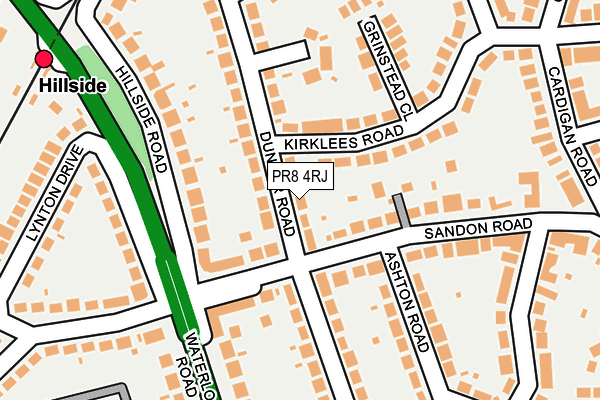 PR8 4RJ map - OS OpenMap – Local (Ordnance Survey)