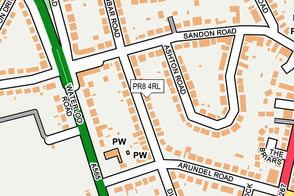 PR8 4RL map - OS OpenMap – Local (Ordnance Survey)