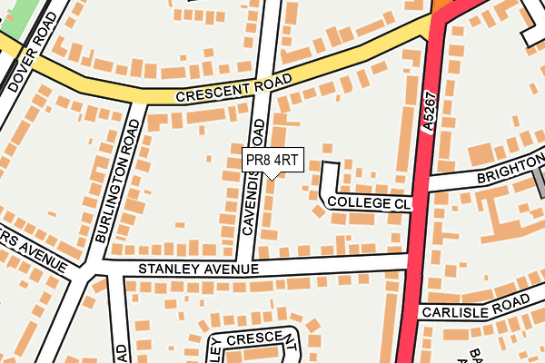 PR8 4RT map - OS OpenMap – Local (Ordnance Survey)