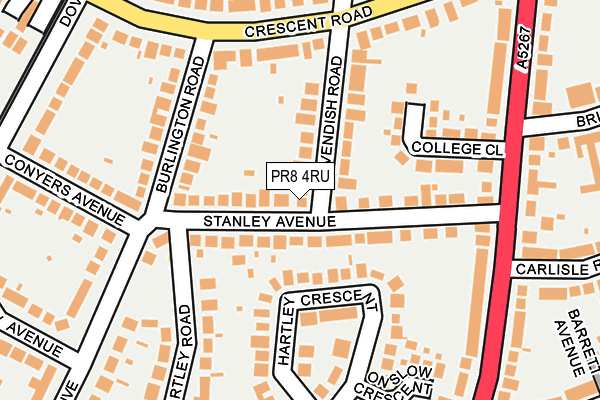 PR8 4RU map - OS OpenMap – Local (Ordnance Survey)