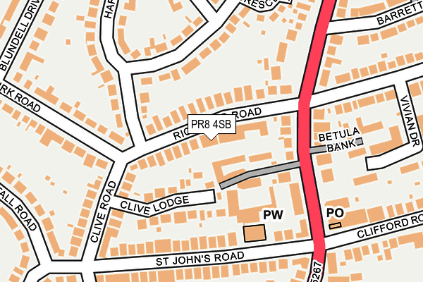 PR8 4SB map - OS OpenMap – Local (Ordnance Survey)