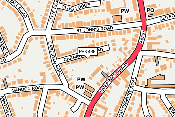 PR8 4SE map - OS OpenMap – Local (Ordnance Survey)
