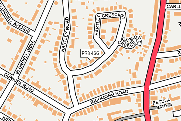 PR8 4SG map - OS OpenMap – Local (Ordnance Survey)