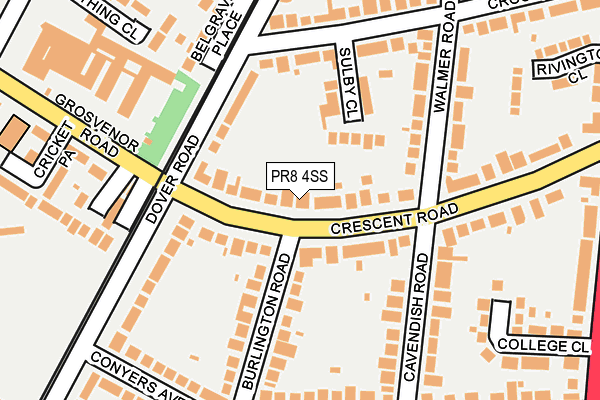 PR8 4SS map - OS OpenMap – Local (Ordnance Survey)