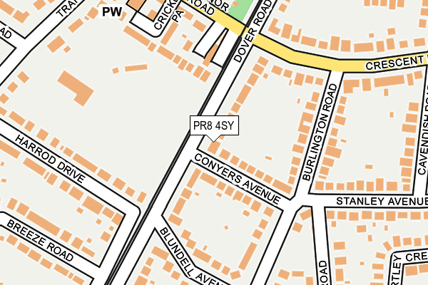 PR8 4SY map - OS OpenMap – Local (Ordnance Survey)