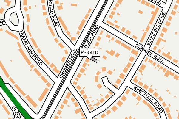 PR8 4TD map - OS OpenMap – Local (Ordnance Survey)