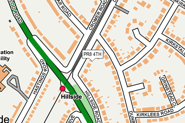 PR8 4TH map - OS OpenMap – Local (Ordnance Survey)