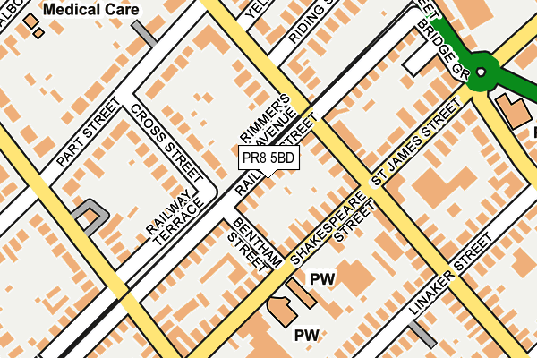PR8 5BD map - OS OpenMap – Local (Ordnance Survey)