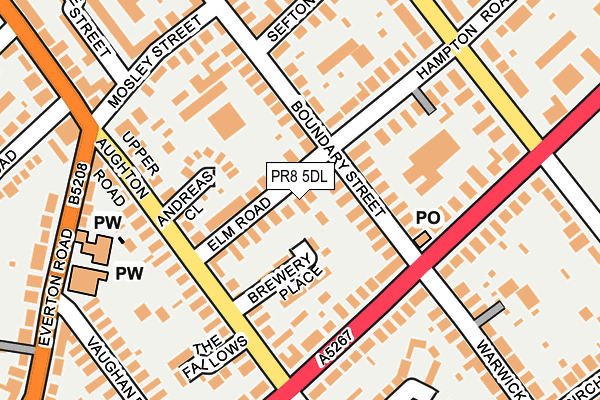 PR8 5DL map - OS OpenMap – Local (Ordnance Survey)