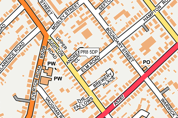 PR8 5DP map - OS OpenMap – Local (Ordnance Survey)