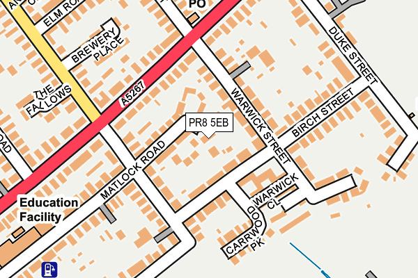 PR8 5EB map - OS OpenMap – Local (Ordnance Survey)