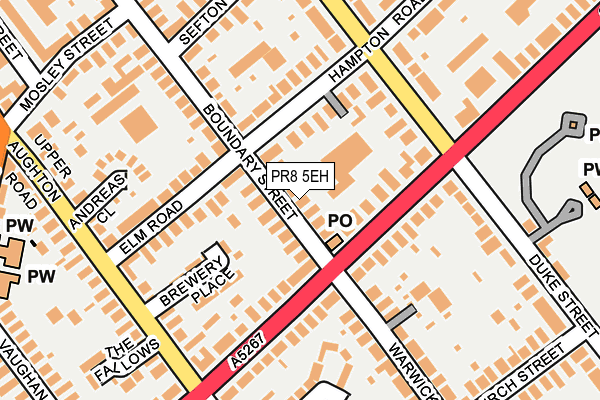 PR8 5EH map - OS OpenMap – Local (Ordnance Survey)