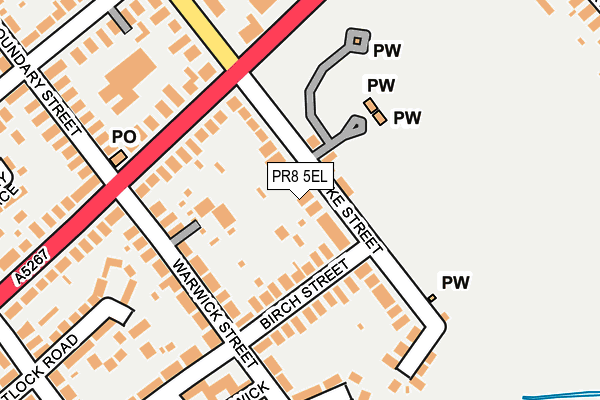 PR8 5EL map - OS OpenMap – Local (Ordnance Survey)