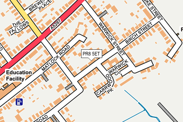 PR8 5ET map - OS OpenMap – Local (Ordnance Survey)