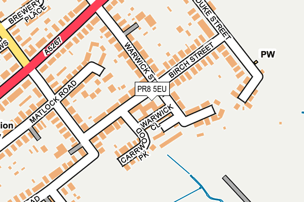 PR8 5EU map - OS OpenMap – Local (Ordnance Survey)