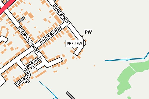 PR8 5EW map - OS OpenMap – Local (Ordnance Survey)