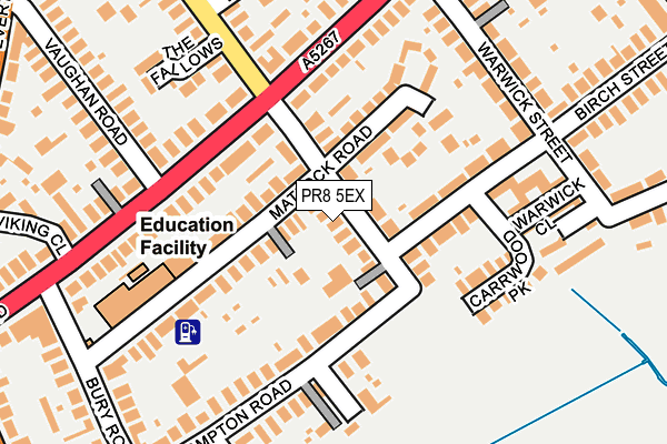 PR8 5EX map - OS OpenMap – Local (Ordnance Survey)