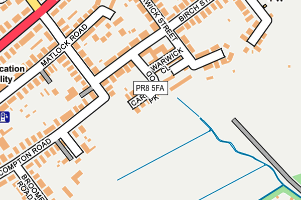 PR8 5FA map - OS OpenMap – Local (Ordnance Survey)