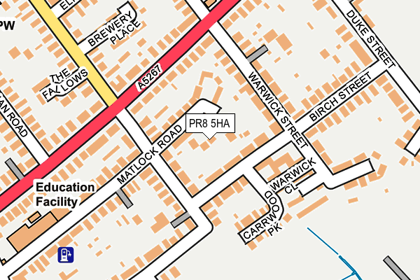 PR8 5HA map - OS OpenMap – Local (Ordnance Survey)