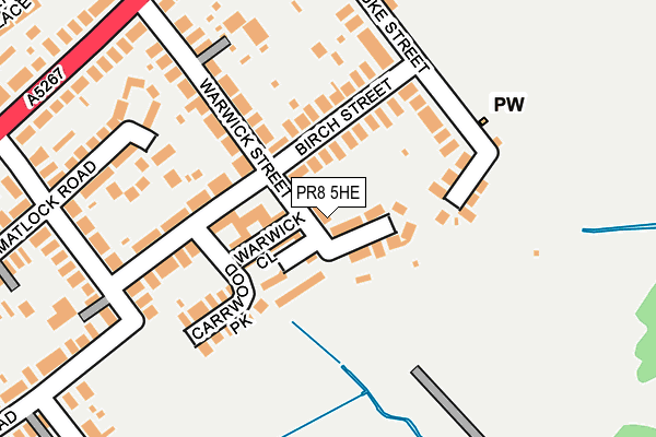 PR8 5HE map - OS OpenMap – Local (Ordnance Survey)