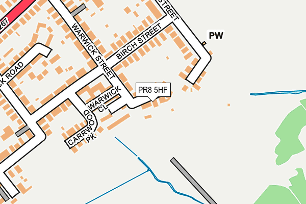 PR8 5HF map - OS OpenMap – Local (Ordnance Survey)