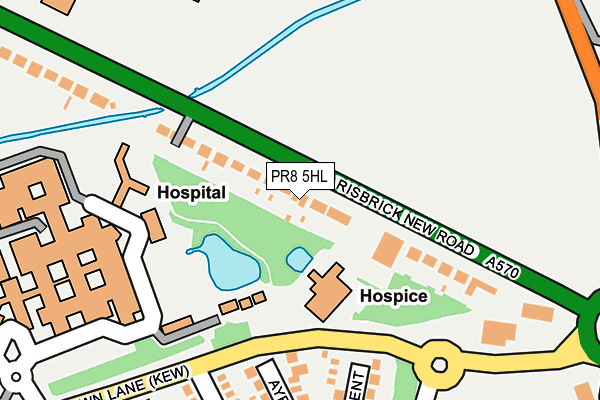 PR8 5HL map - OS OpenMap – Local (Ordnance Survey)