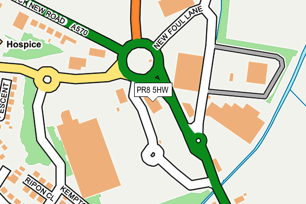 PR8 5HW map - OS OpenMap – Local (Ordnance Survey)