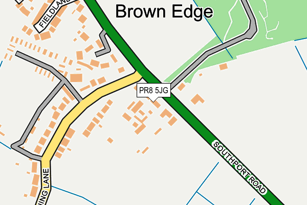 PR8 5JG map - OS OpenMap – Local (Ordnance Survey)