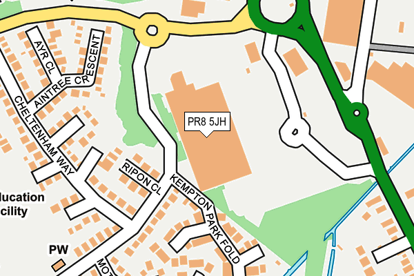 PR8 5JH map - OS OpenMap – Local (Ordnance Survey)