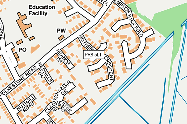 PR8 5LT map - OS OpenMap – Local (Ordnance Survey)