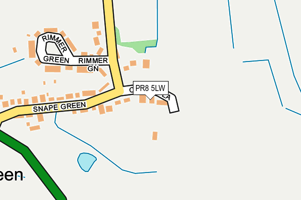 PR8 5LW map - OS OpenMap – Local (Ordnance Survey)