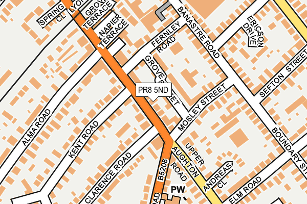 PR8 5ND map - OS OpenMap – Local (Ordnance Survey)