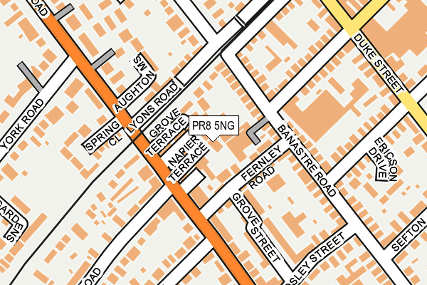 PR8 5NG map - OS OpenMap – Local (Ordnance Survey)