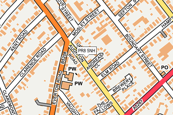 PR8 5NH map - OS OpenMap – Local (Ordnance Survey)