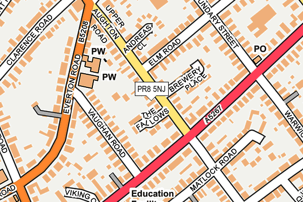 PR8 5NJ map - OS OpenMap – Local (Ordnance Survey)