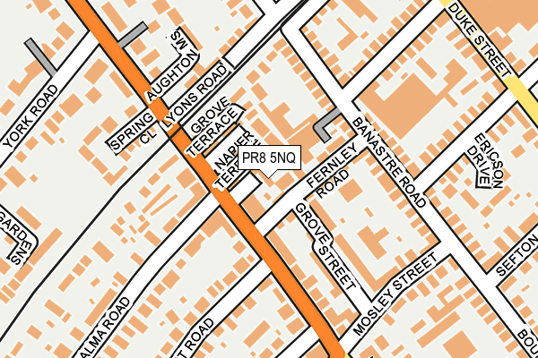 PR8 5NQ map - OS OpenMap – Local (Ordnance Survey)