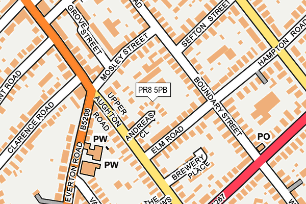 PR8 5PB map - OS OpenMap – Local (Ordnance Survey)