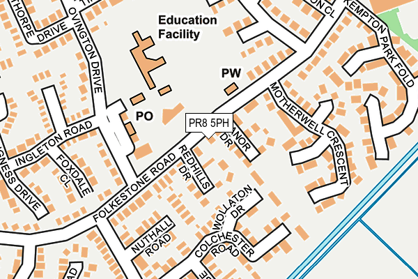 PR8 5PH map - OS OpenMap – Local (Ordnance Survey)