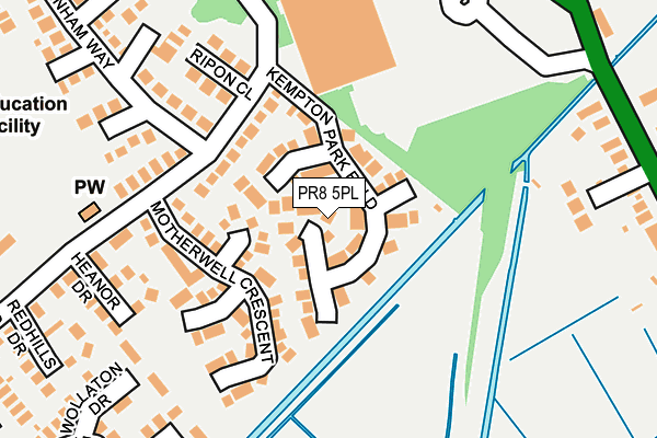 PR8 5PL map - OS OpenMap – Local (Ordnance Survey)