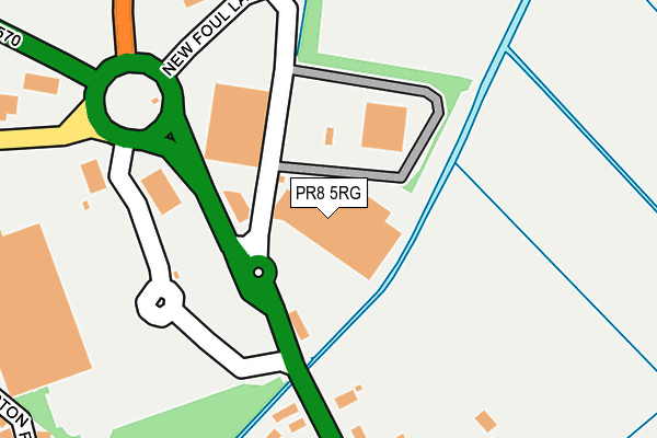 PR8 5RG map - OS OpenMap – Local (Ordnance Survey)