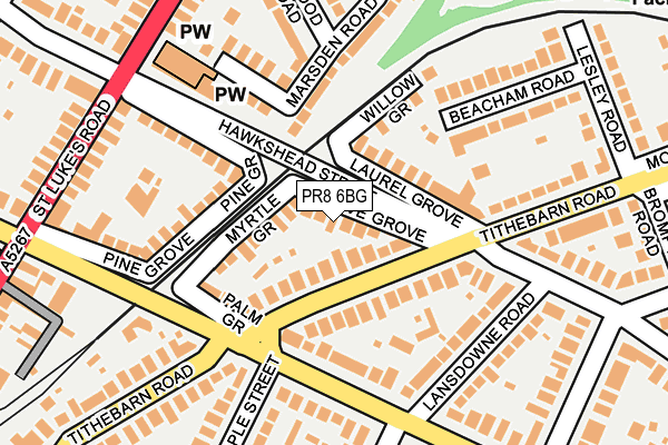 PR8 6BG map - OS OpenMap – Local (Ordnance Survey)