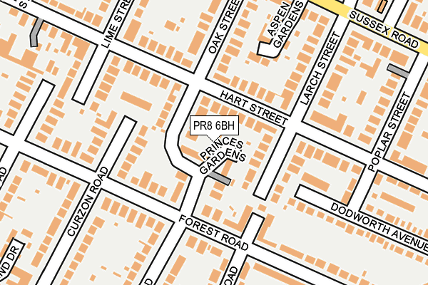 PR8 6BH map - OS OpenMap – Local (Ordnance Survey)